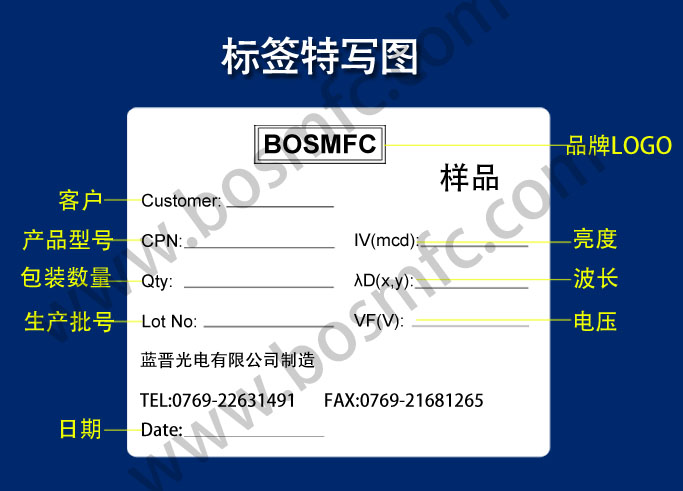 藍(lán)晉LED標(biāo)簽